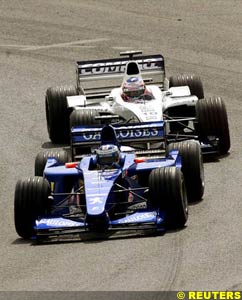 Nick Heidfeld and Jenson Button, today