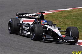 Fernando Alonso in action today