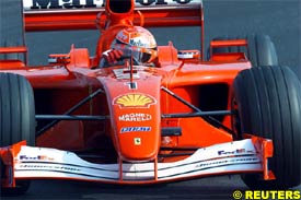 Michael Schumacher in action today