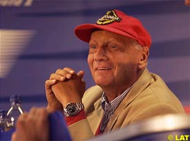 Niki Lauda, today in Belgium