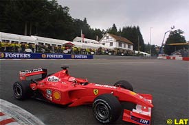 Michael Schumacher at Spa, today