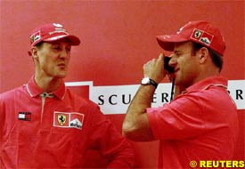 Schumacher and Barrichello, today