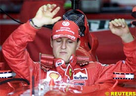 Michael Schumacher, during today's session