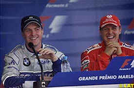 Ralf and Michael Schumacher right after qualifying, today