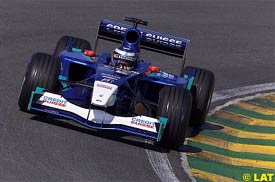 Nick Heidfeld in action during qualifying