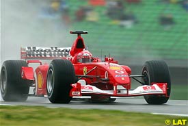 Michael Schumacher in action today