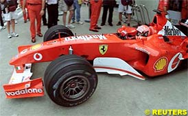 Michael Schumacher during practice