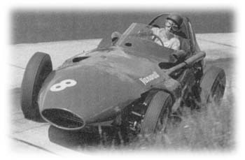 Tony Brooks in a Vanwall