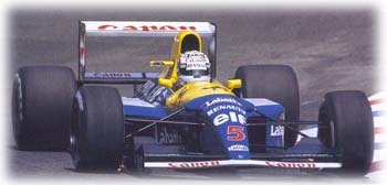 Nigel Mansell in a dominant Williams